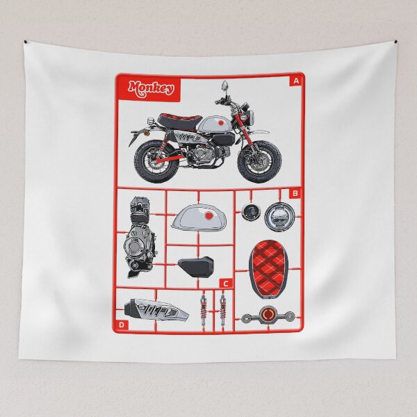 Item preview, Motorcycle honda monkey art designed and sold by sketchjuny.