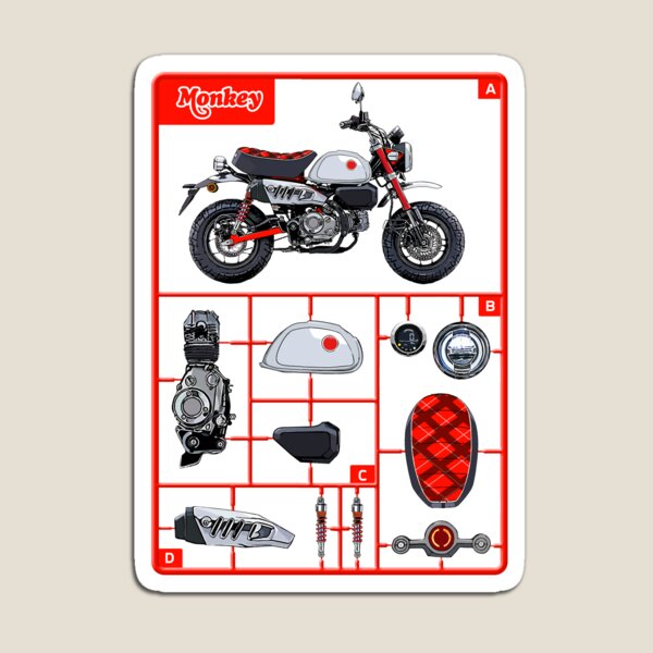 Item preview, Motorcycle honda monkey art designed and sold by sketchjuny.