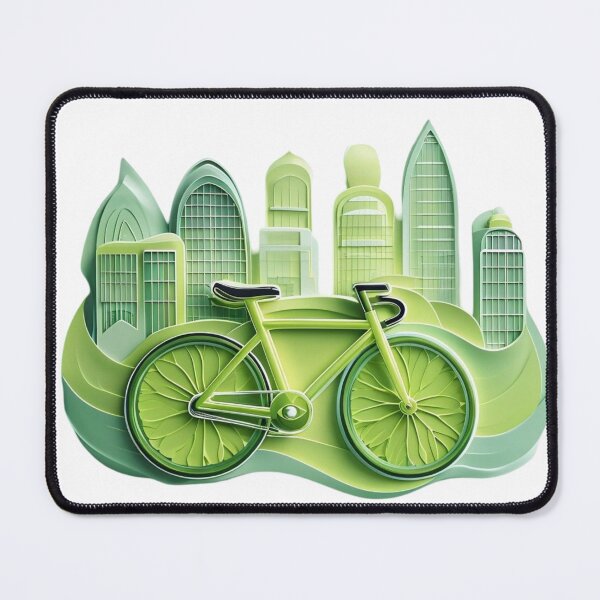 Item preview, Eco-Friendly City with Bicycle Premium Cool Trendy Best Gift designed and sold by Imaginarium of Chaos falcon88 .