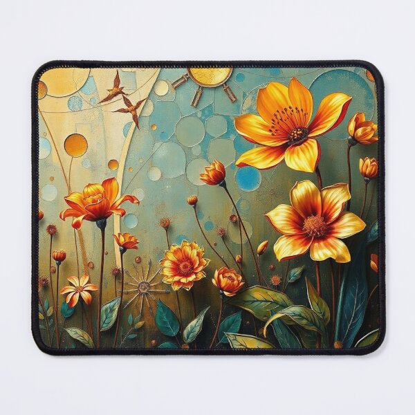 Item preview, A Beautiful Flower Garden painting inspired by Gustav Klimt designed and sold by Vintage Designs +.
