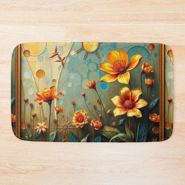 Item preview, A Beautiful Flower Garden painting inspired by Gustav Klimt designed and sold by Vintage Designs +.