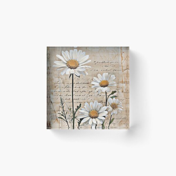 Item preview, White Daisy Junk Journal Page  designed and sold by Sizani.