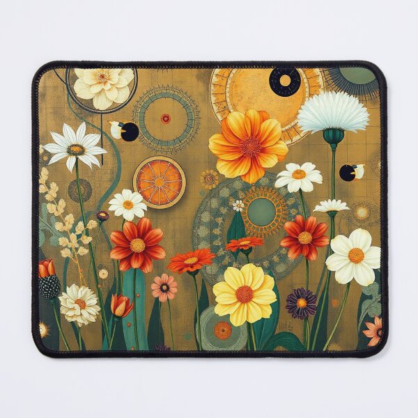 Item preview, A Beautiful Flower Garden painting inspired by Gustav Klimt designed and sold by Vintage Designs +.