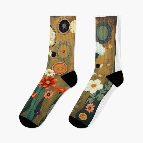 Item preview, A Beautiful Flower Garden painting inspired by Gustav Klimt designed and sold by Vintage Designs +.