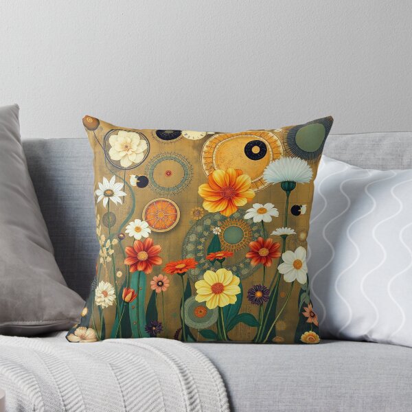 Item preview, A Beautiful Flower Garden painting inspired by Gustav Klimt designed and sold by Vintage Designs +.