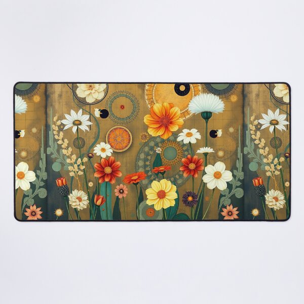 Item preview, A Beautiful Flower Garden painting inspired by Gustav Klimt designed and sold by Vintage Designs +.