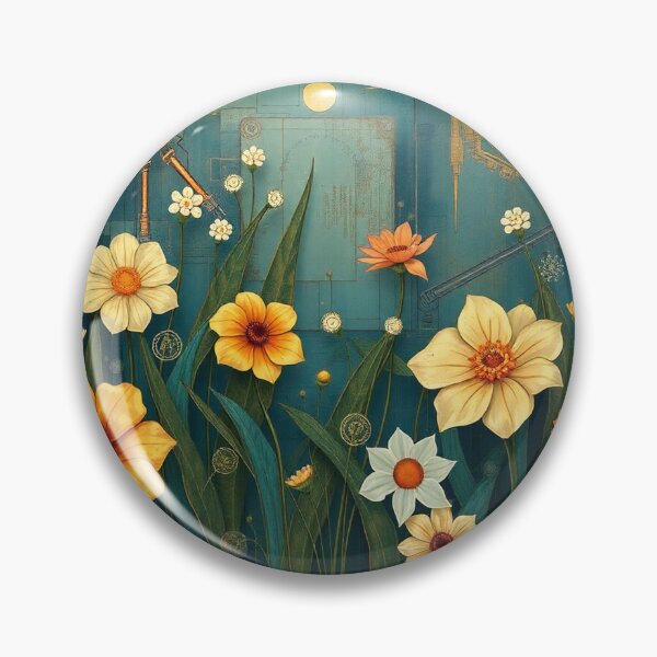 Item preview, A Beautiful Flower Garden painting inspired by Gustav Klimt designed and sold by Vintage Designs +.