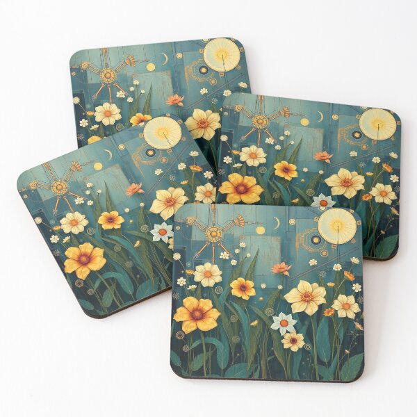 Item preview, A Beautiful Flower Garden painting inspired by Gustav Klimt designed and sold by Vintage Designs +.