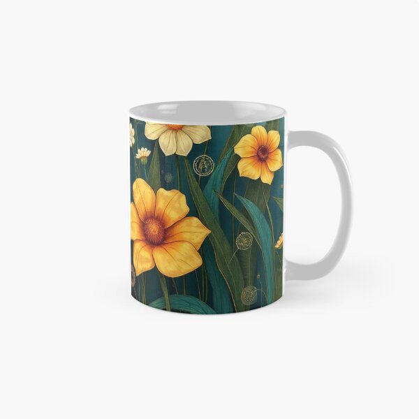 Item preview, A Beautiful Flower Garden painting inspired by Gustav Klimt designed and sold by Vintage Designs +.