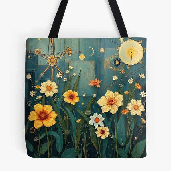 Item preview, A Beautiful Flower Garden painting inspired by Gustav Klimt designed and sold by Vintage Designs +.
