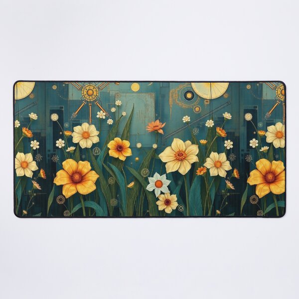 Item preview, A Beautiful Flower Garden painting inspired by Gustav Klimt designed and sold by Vintage Designs +.