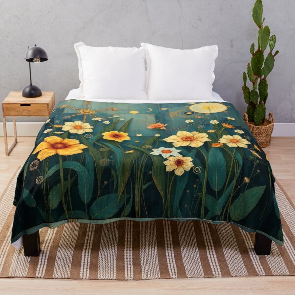Item preview, A Beautiful Flower Garden painting inspired by Gustav Klimt designed and sold by Vintage Designs +.