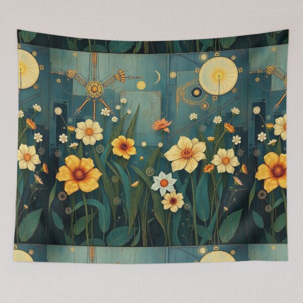 Item preview, A Beautiful Flower Garden painting inspired by Gustav Klimt designed and sold by Vintage Designs +.