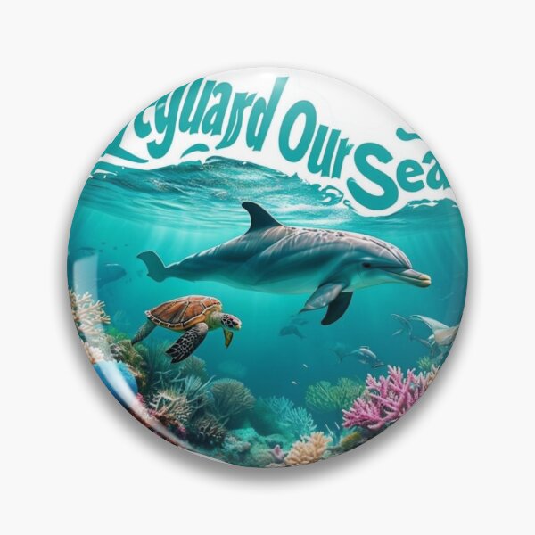 Item preview, "Protect Our Oceans" with Corals and Dolphins  Premium Cool Trendy Best Gift designed and sold by Imaginarium of Chaos falcon88 .
