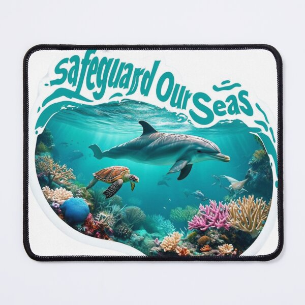 Item preview, "Protect Our Oceans" with Corals and Dolphins Premium Cool Trendy Best Gift designed and sold by Imaginarium of Chaos falcon88 .