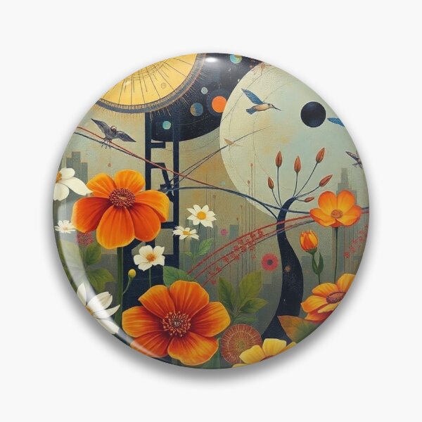 Item preview,  A Beautiful Flower Garden painting inspired by Gustav Klimt designed and sold by Vintage Designs +.