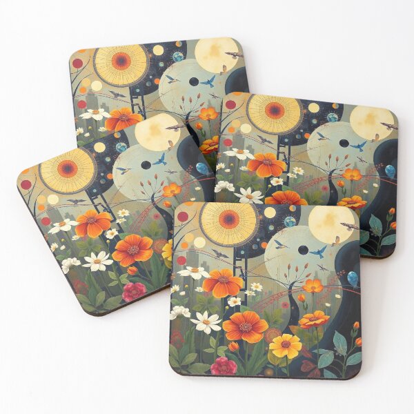 Item preview,  A Beautiful Flower Garden painting inspired by Gustav Klimt designed and sold by Vintage Designs +.