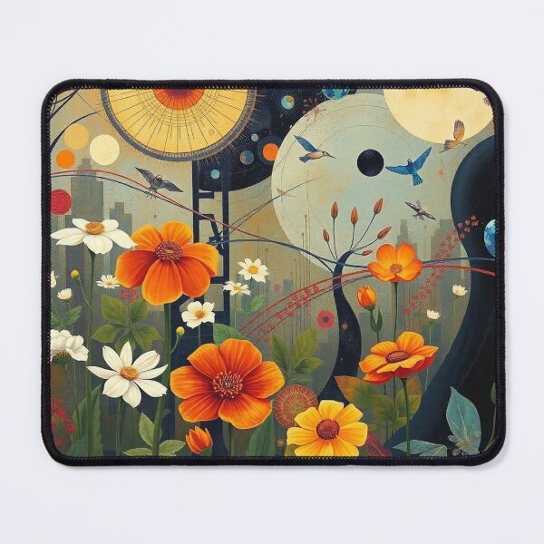 Item preview, A Beautiful Flower Garden painting inspired by Gustav Klimt designed and sold by Vintage Designs +.