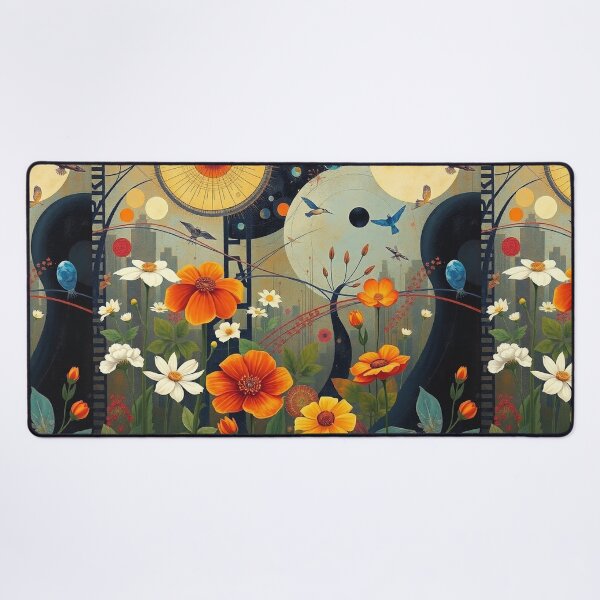 Item preview, A Beautiful Flower Garden painting inspired by Gustav Klimt designed and sold by Vintage Designs +.
