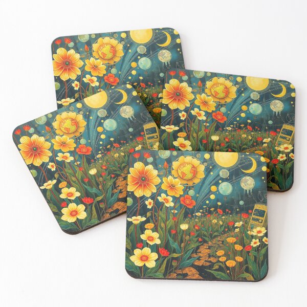 Item preview,  A Beautiful Flower Garden painting inspired by Gustav Klimt designed and sold by Vintage Designs +.