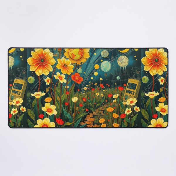 Item preview,  A Beautiful Flower Garden painting inspired by Gustav Klimt designed and sold by Vintage Designs +.