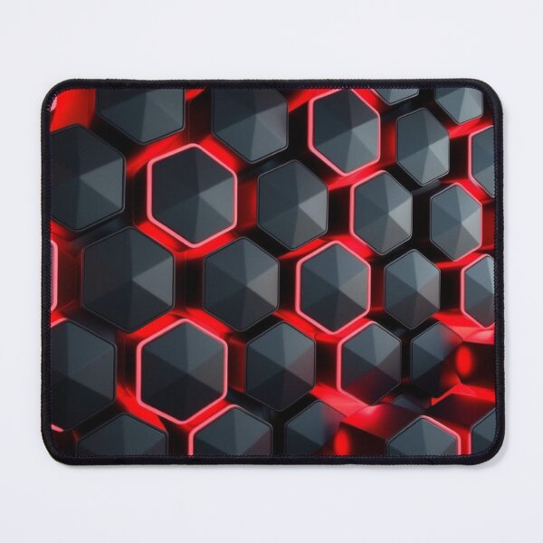 Item preview, Red & Black Sci-Fi Hexagon Pattern designed and sold by Bellassi.