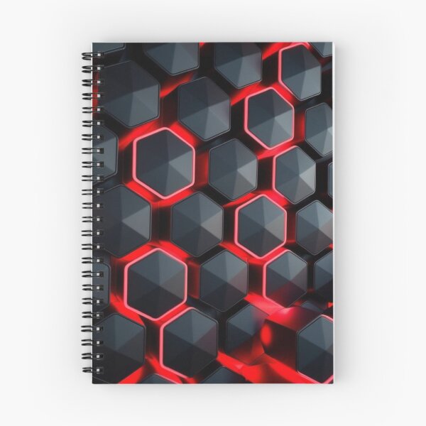 Item preview, Red & Black Sci-Fi Hexagon Pattern designed and sold by Bellassi.