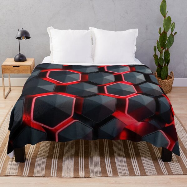 Item preview, Red & Black Sci-Fi Hexagon Pattern designed and sold by Bellassi.