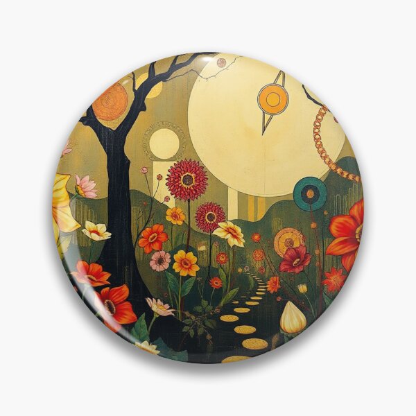 Item preview,  A Beautiful Flower Garden painting inspired by Gustav Klimt designed and sold by Vintage Designs +.