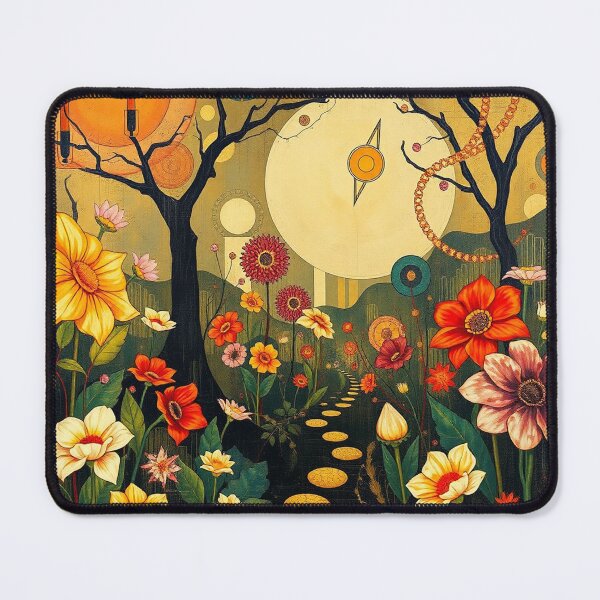Item preview, A Beautiful Flower Garden painting inspired by Gustav Klimt designed and sold by Vintage Designs +.