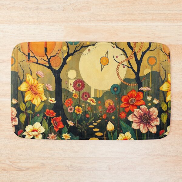Item preview,  A Beautiful Flower Garden painting inspired by Gustav Klimt designed and sold by Vintage Designs +.