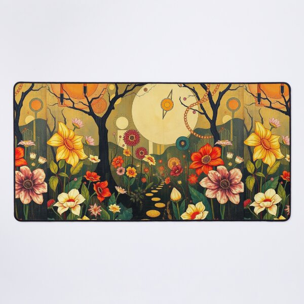 Item preview,  A Beautiful Flower Garden painting inspired by Gustav Klimt designed and sold by Vintage Designs +.