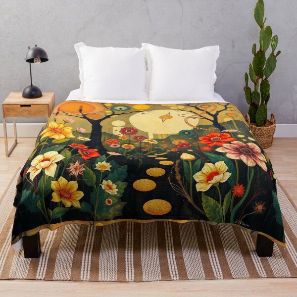 Item preview,  A Beautiful Flower Garden painting inspired by Gustav Klimt designed and sold by Vintage Designs +.