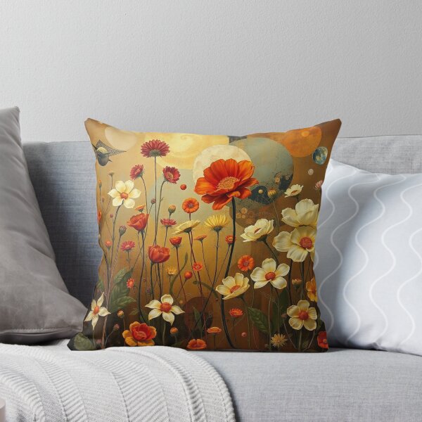 Item preview, A Beautiful Flower Garden painting inspired by Gustav Klimt designed and sold by Vintage Designs +.