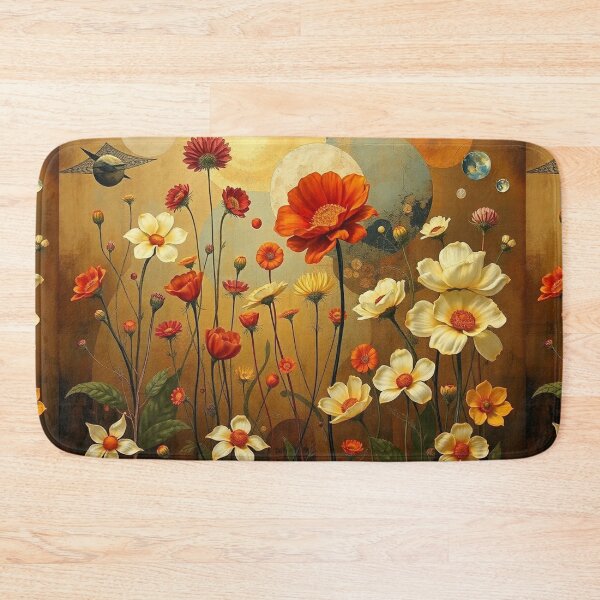 Item preview, A Beautiful Flower Garden painting inspired by Gustav Klimt designed and sold by Vintage Designs +.