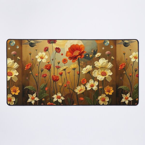 Item preview, A Beautiful Flower Garden painting inspired by Gustav Klimt designed and sold by Vintage Designs +.