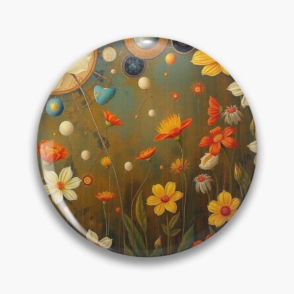 Item preview,  A Beautiful Flower Garden painting inspired by Gustav Klimt designed and sold by Vintage Designs +.