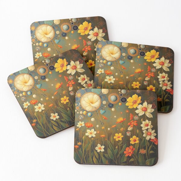Item preview,  A Beautiful Flower Garden painting inspired by Gustav Klimt designed and sold by Vintage Designs +.