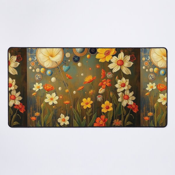 Item preview, A Beautiful Flower Garden painting inspired by Gustav Klimt designed and sold by Vintage Designs +.