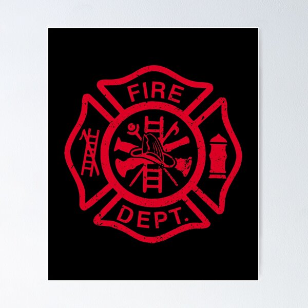 Item preview, Fire Department Symbol Red designed and sold by ruinzahelva.