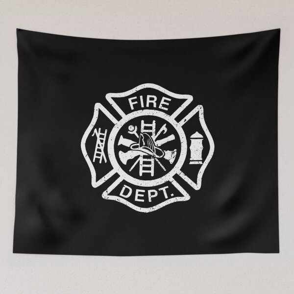 Item preview, Fire Department Symbol White designed and sold by ruinzahelva.