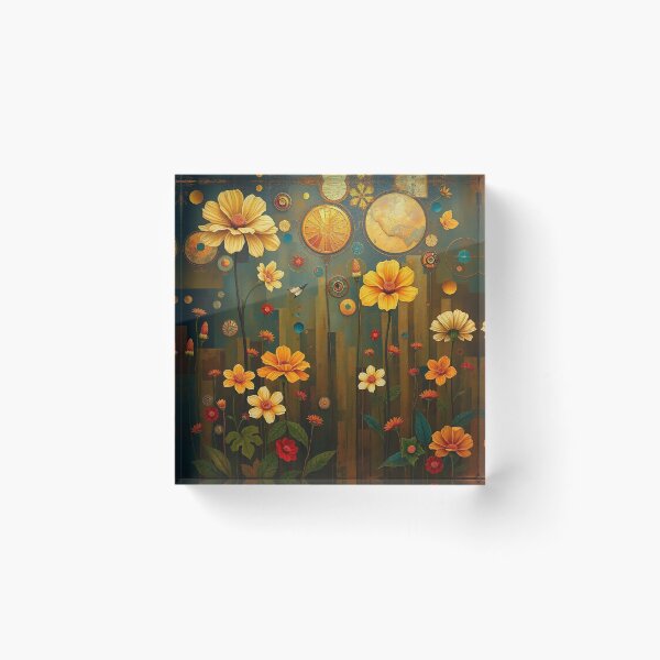 Item preview,   A Beautiful Flower Garden painting inspired by Gustav Klimt designed and sold by Vintage Designs +.
