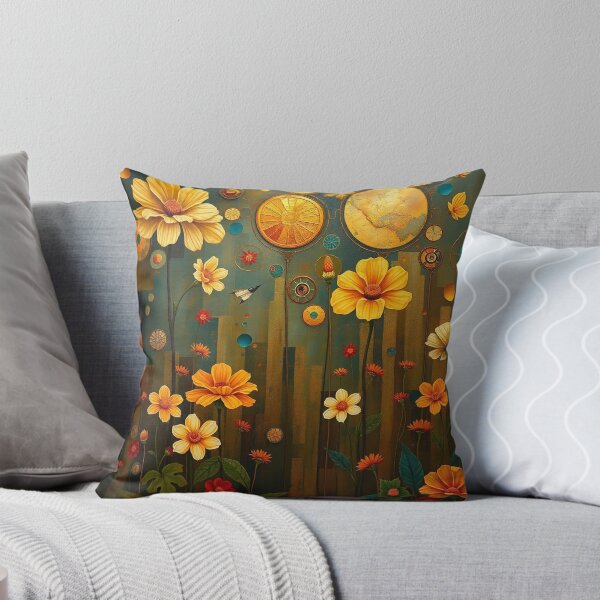 Item preview,   A Beautiful Flower Garden painting inspired by Gustav Klimt designed and sold by Vintage Designs +.