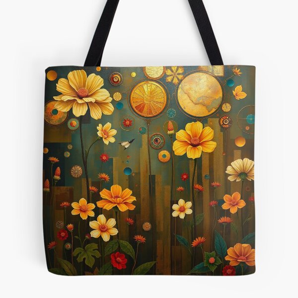 Item preview,   A Beautiful Flower Garden painting inspired by Gustav Klimt designed and sold by Vintage Designs +.