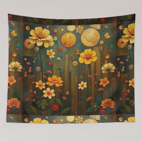 Item preview,   A Beautiful Flower Garden painting inspired by Gustav Klimt designed and sold by Vintage Designs +.