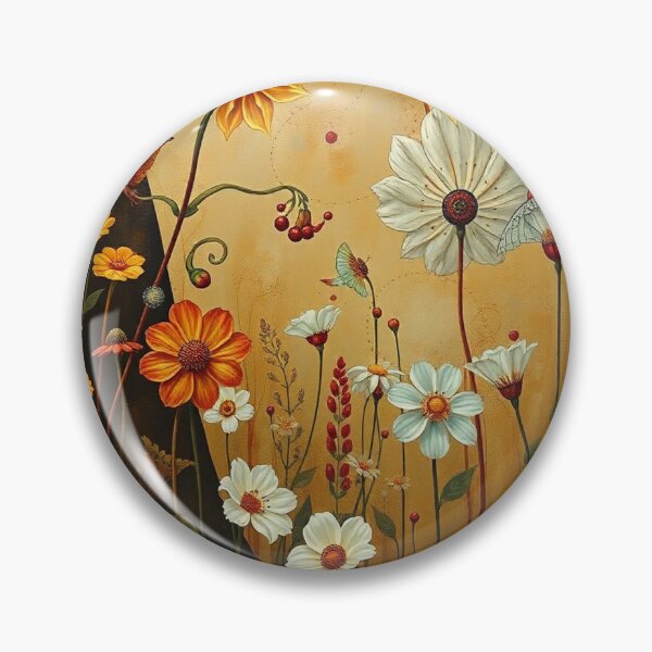 Item preview,   A Beautiful Flower Garden painting inspired by Gustav Klimt designed and sold by Vintage Designs +.