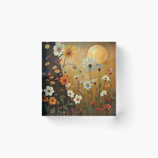 Item preview,   A Beautiful Flower Garden painting inspired by Gustav Klimt designed and sold by Vintage Designs +.