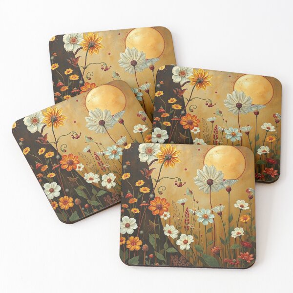 Item preview,   A Beautiful Flower Garden painting inspired by Gustav Klimt designed and sold by Vintage Designs +.
