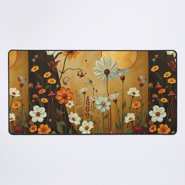 Item preview, A Beautiful Flower Garden painting inspired by Gustav Klimt designed and sold by Vintage Designs +.