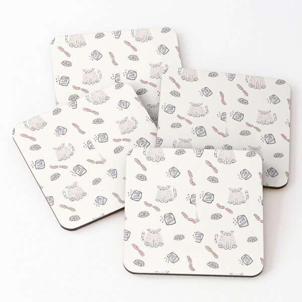 Item preview, Cartoon Cat Seamless  Funny Hand Drawn Animal designed and sold by vintageretrostyleshop.